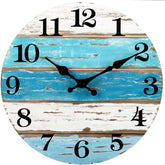Premium Blue Wooden Creative Wall Clock